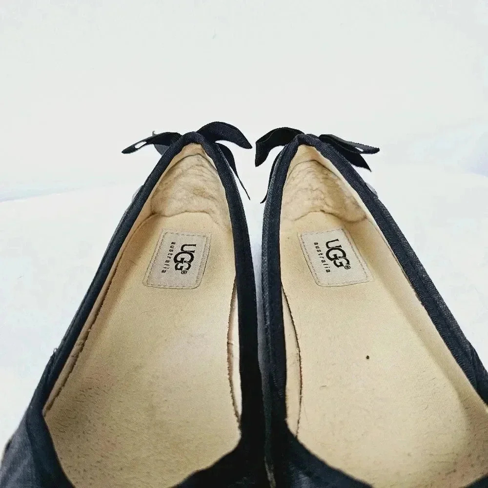 UGG black canvas espadrille flats 6.5 - Picture 10 of 13